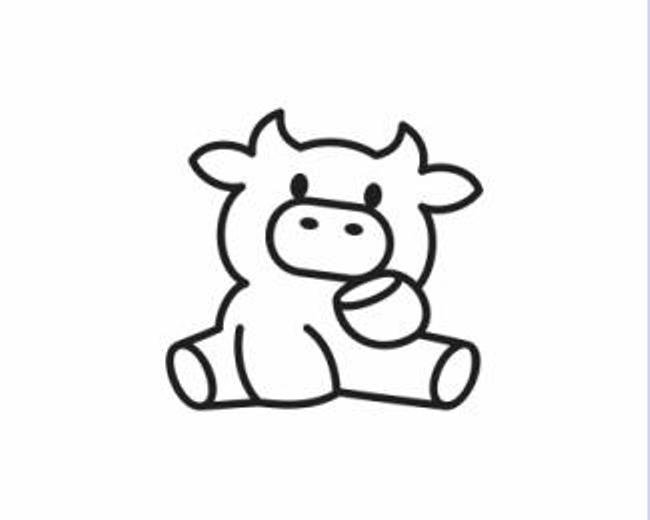 Fat Cow Outline Logo