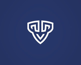 Letter V Shield Logo
