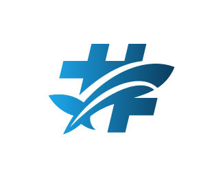 Fish Hashtag Logo