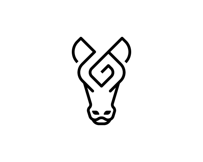 Minimal Horse Letter G Logo