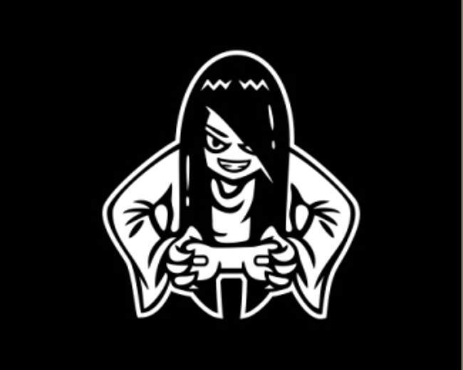 Gamer Woman Ghost Logo