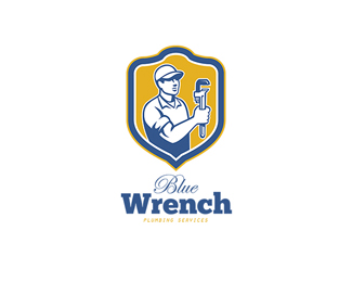 Blue Wrench Plumbing Services Logo