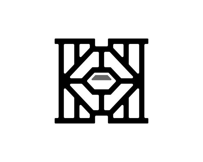 Letter H Diamond Monoline Monogram Logo