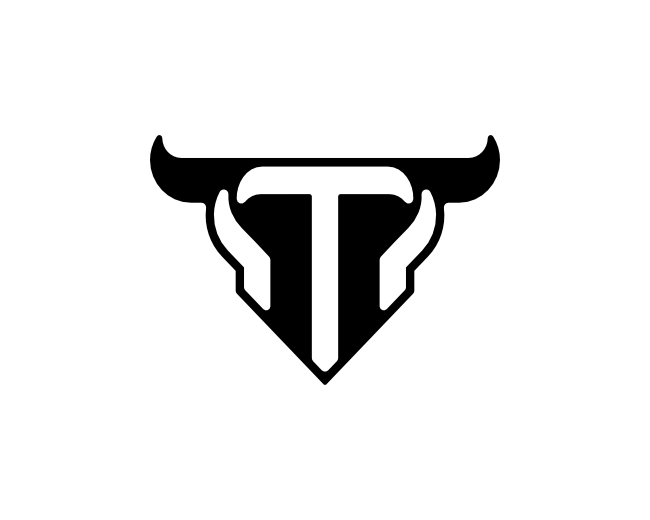 Letter T Bull Logo