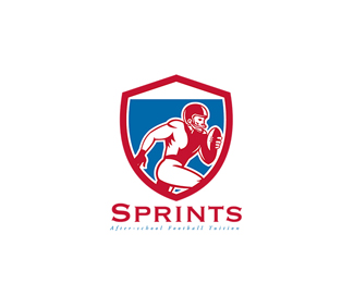 Sprints After School Football Logo