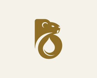 Beaver B Water Drop Logo