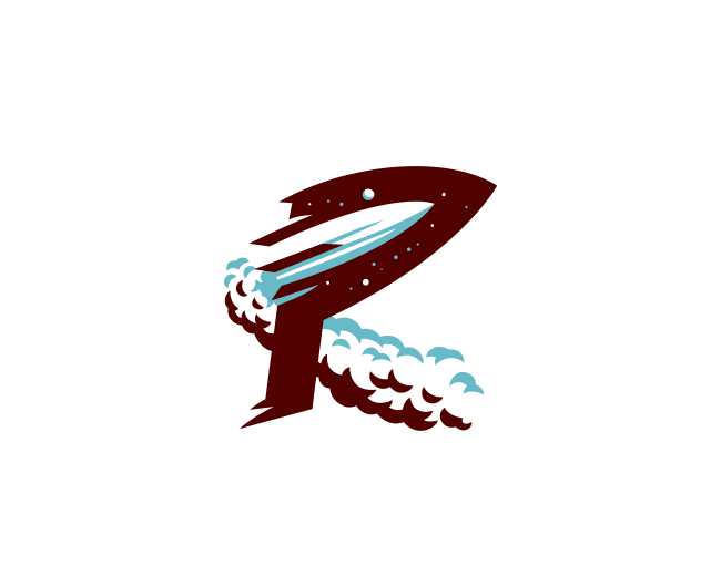 Rocket R letter Logo