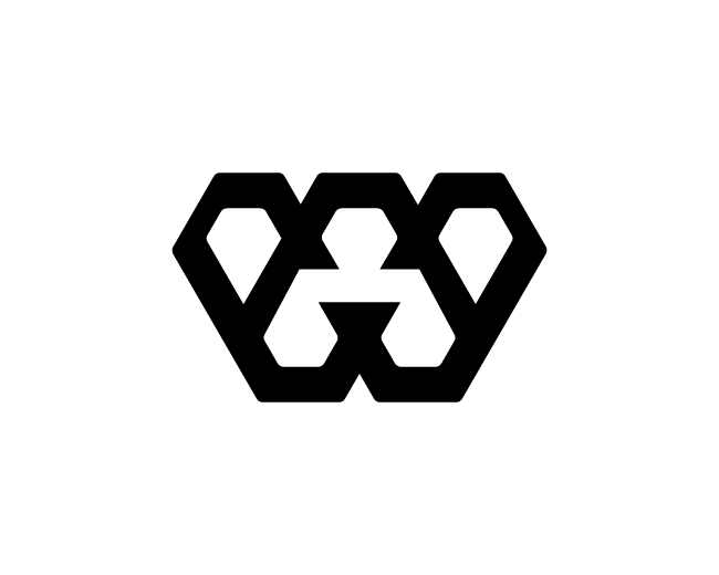 Negativespace AW Geometric Logo