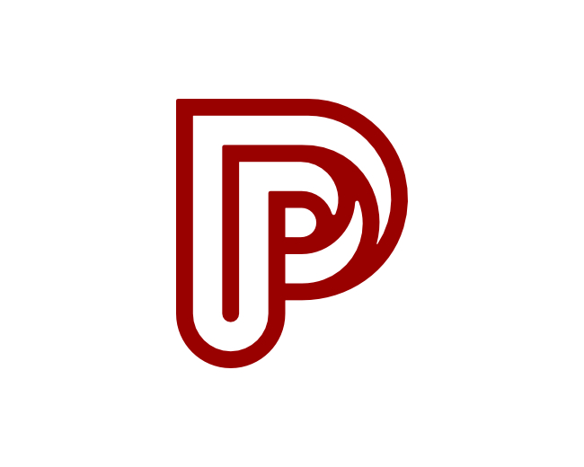 Letter P Multiline Logo