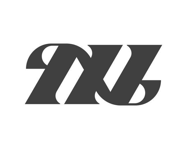 Lettering I X N monogram typography logo for sale