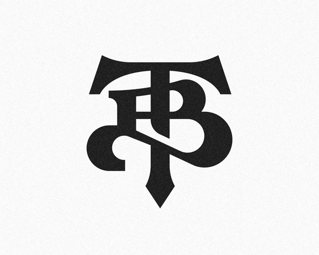 Lettering BT TB monogram typography logomark desig