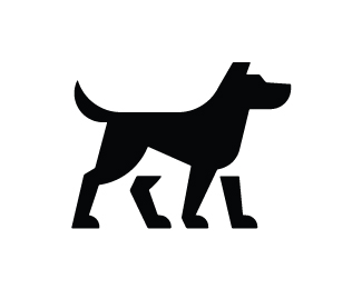 Abstract dog logo
