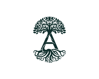 Letter A Tree Logo