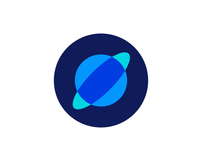 Modern Space Logo / Planet Orbit Icon