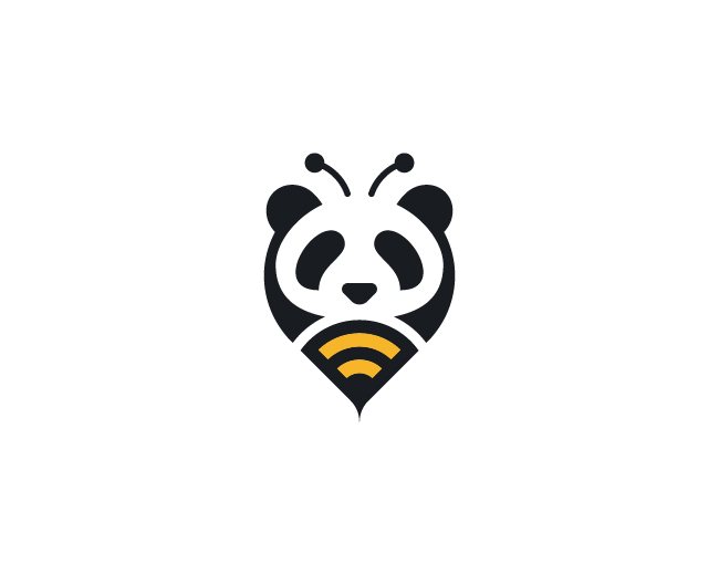 Panda Bee Pin Logo