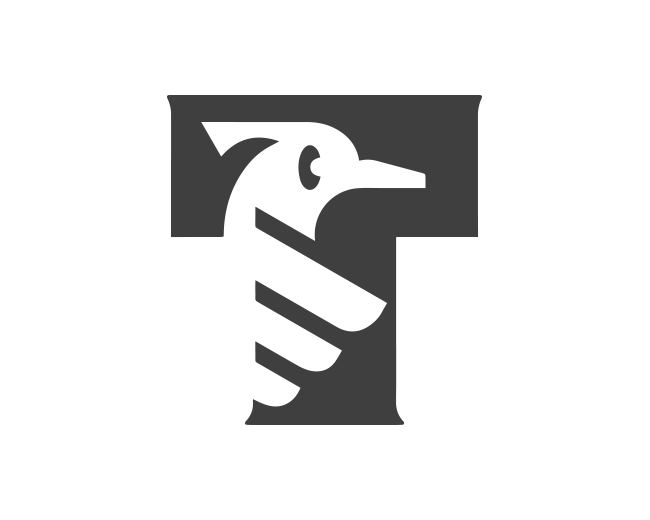 Letter T Kingfisher ready-made logo for sale