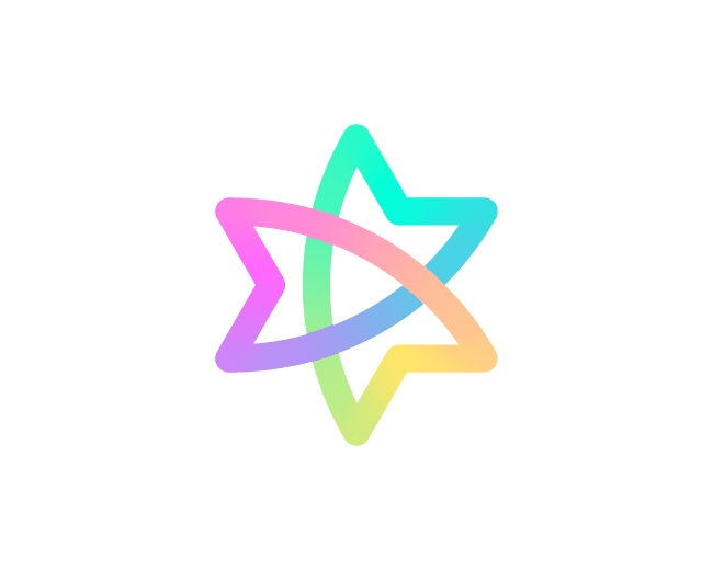 Interlocking Star W – Futuristic Tech Logo