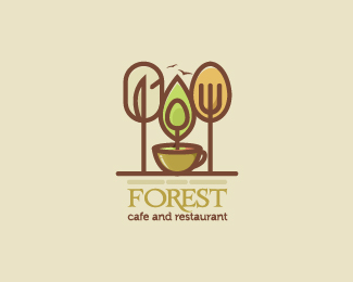 Forest - Cafe and Restaurant Logo