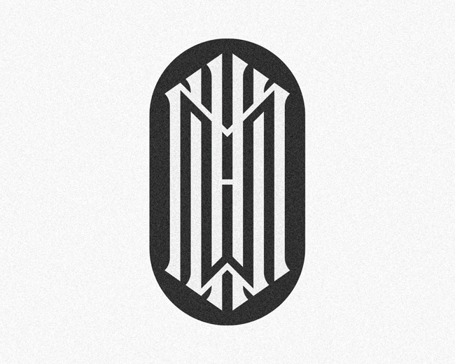 lettering HMW monogram typography logomark design