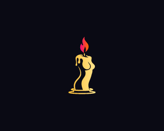 Hot light candle women logo