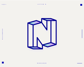 Lettermark N - N monogram logo design