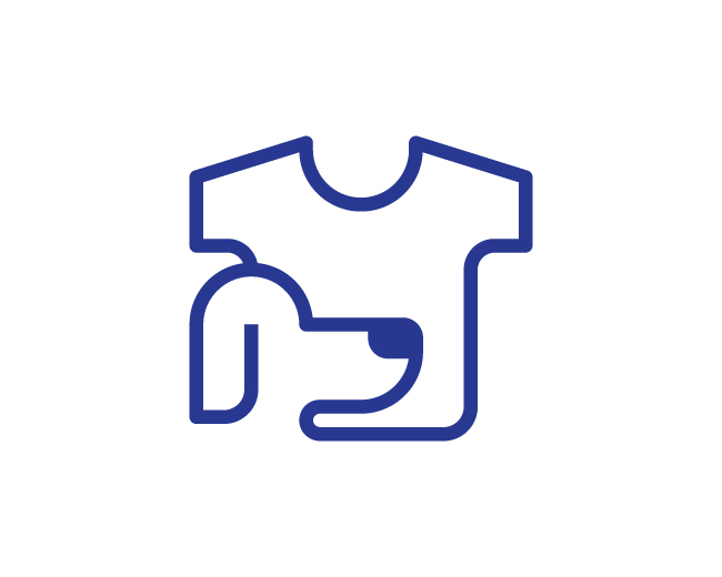 modern monoline dog tshirt logo