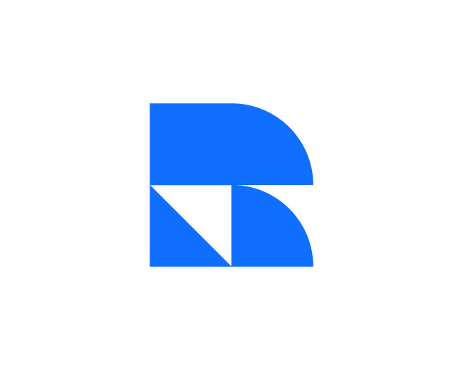 Abstract Geometric R Logo // For Sale