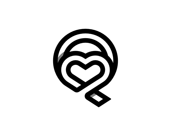 Q Or OQ Love Logo