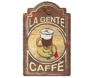 La Gente Coffee logo/sign