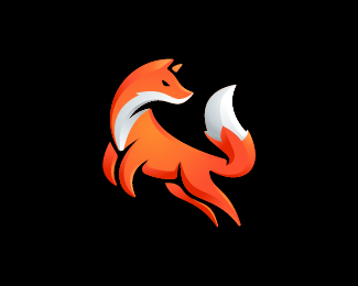 Fox Cute Jump Logo