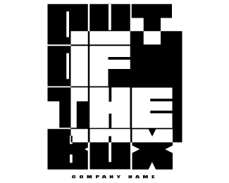 Out of the Box Typography Flat Logo
