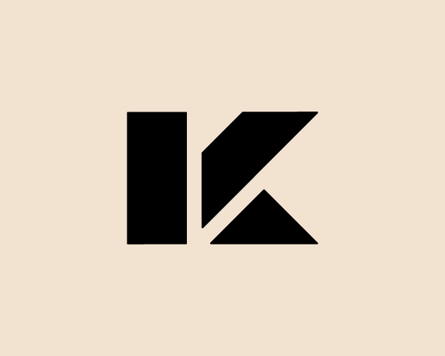 Minimal K Letter Logo Design // For Sale