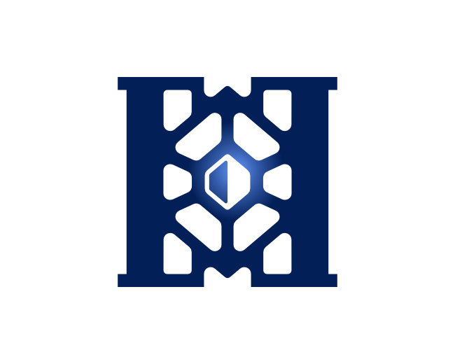Letter H Diamond Monogram Logo