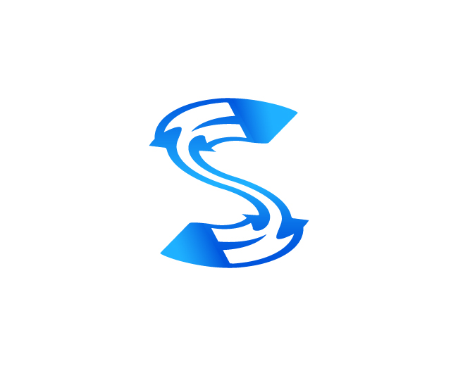 Abstract S Eagle Wing Logo