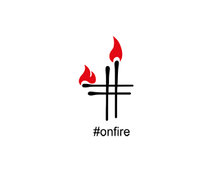 hashtag on fire