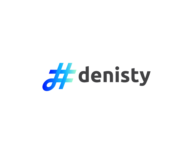denisty _ d letter + hash tag concepts