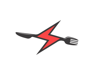 Electric Knife Fork Food Logo - for sale $350