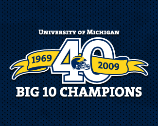 Michigan 1969 Big Ten Champions Anniversary Logo