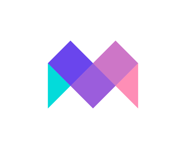 Modern 'M' Geometric Logo Concept