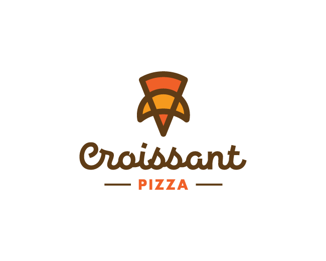 Croissant pizza logo