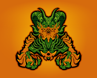 Green Monster Vector Illustration Design