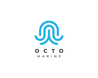 Letter M Octopus Logo