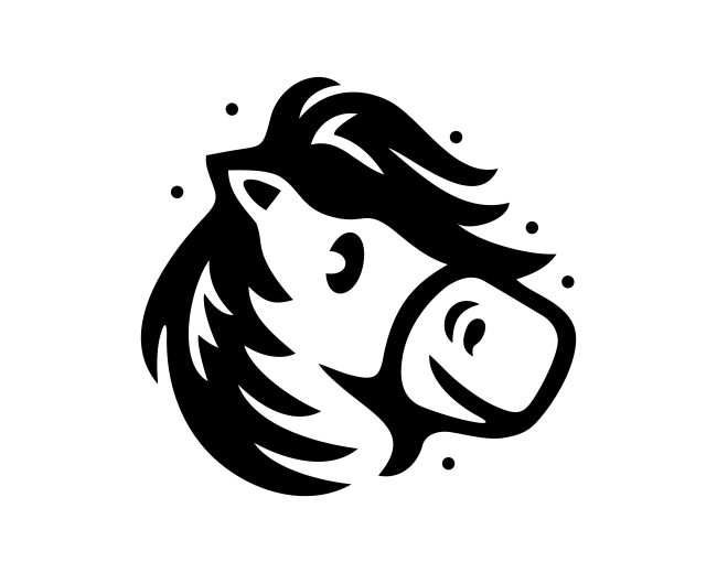 Beautiful Horse Hair Logo
