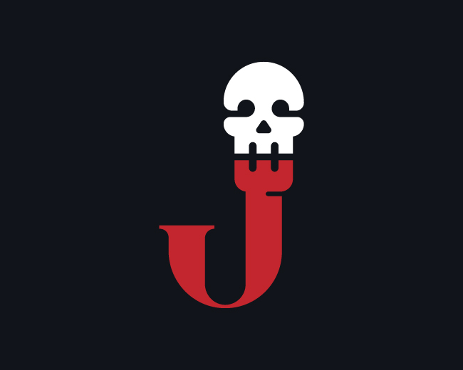 modern J with skull logo