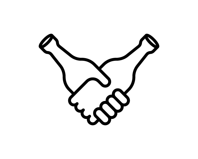 Bottle Shake Hand Logo