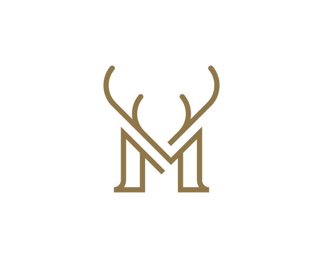 Elegant M Antler Logo