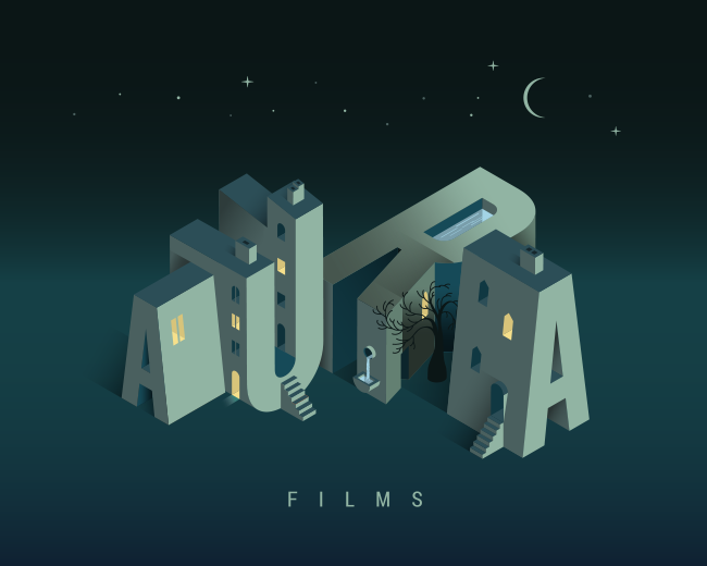 Aura. Logo for film production company.