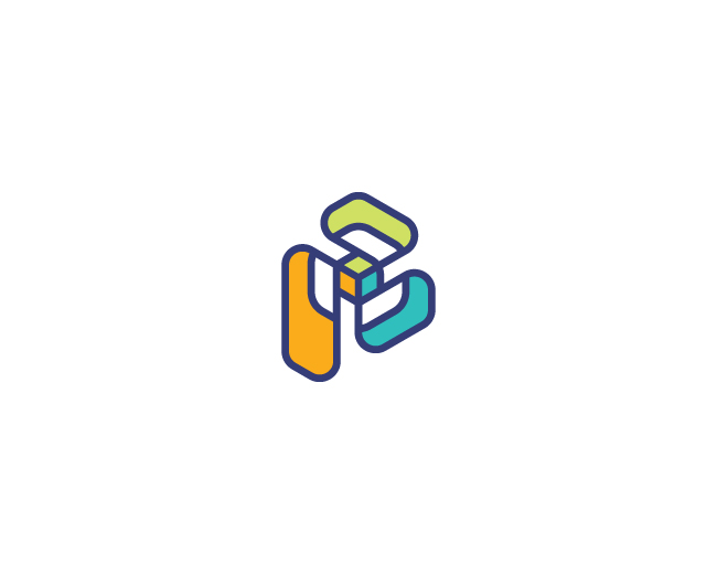 Letter P Cubic Logo