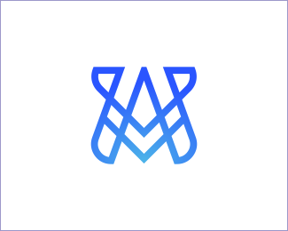 Letter M Rhino Head Logo