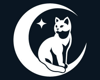 Moon cat Night Logo